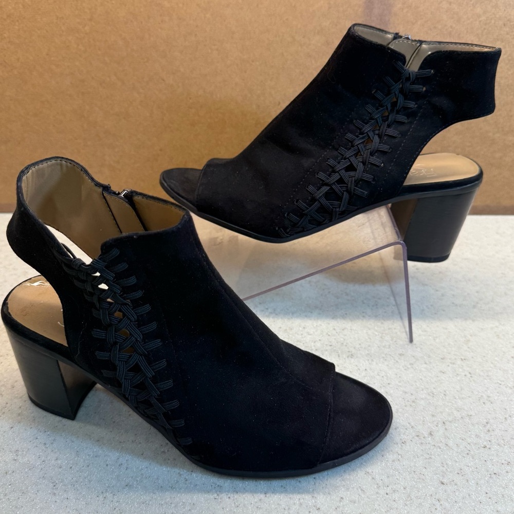 Franco Sarto Hannah Block Heels Suede OpenToe